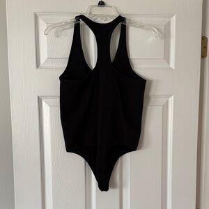 Athleta Women’s Racerback Black Bodysuit. Size L